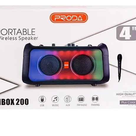 اسپیکر قابل حمل پرودوآ بوم باکس 200/speaker BOOM BOX 200 همراه با میکروفون