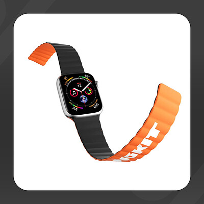 بند اپل واچ یانگ کیت/YOUNGKIT Apple Watch Band رنگ مشکی نارنجی