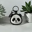 جاکیلیدی Nimmy/جاسوییچی نیمی پاندا مشکی Friends Big Eyes Cute Pets Embroidery Apple AirTag Case Holder Keychain Locator