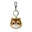 جاکیلیدی Nimmy/جاسوییچی Friends Big Eyes Cute Pets Embroidery Apple AirTag Case Holder Keychain Locator گربه زرد چشم درشت