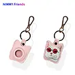 جاکیلیدی Nimmy/جاسوییچی/کیس ایرتگ AirTag Case Nimmy مدل Friends Glasses Cute Pets Embroidery Apple AirTag Case Holder Keychain گربه صورتی با عینک