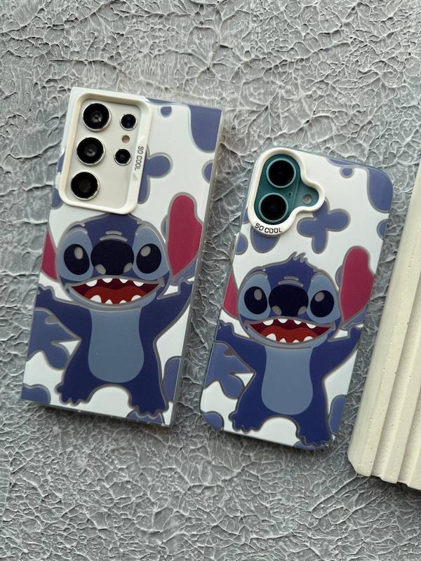 قاب طرح دار اندرویدی ژله ای سوکول استیچ سفید / قاب ژله ای طرح دار استیچ SoCool Stitch Case Samsung 