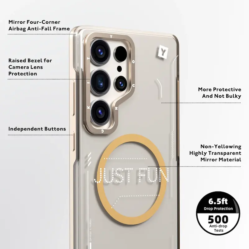 قاب یانگ کیت مگ سیف ساپورت مدل دو تیکه Removable Crystal Non-Yellowing سامسونگ