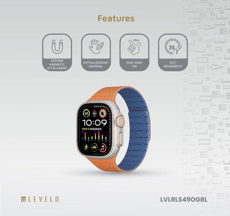بند اپل واچ سیلیکونی مگنتیک مدل RoyalLink Silicon برند Levelo
