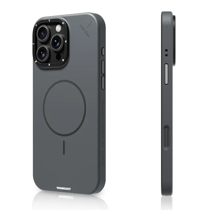 قاب یانگ کیت مدل Soft Touch + Camera Control Button نچرال تیتانیوم