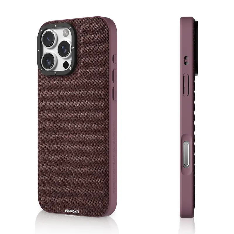 قاب یانگ کیت مدل Splashproof Canvas Luggage Phone Case رنگ زرشکی