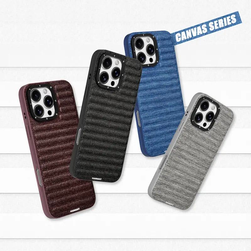 قاب یانگ کیت مدل Splashproof Canvas Luggage Phone Case رنگ زرشکی