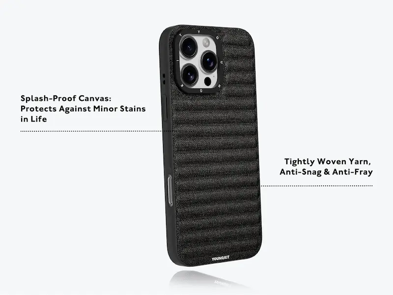 قاب یانگ کیت مدل Splashproof Canvas Luggage Phone Case رنگ مشکی