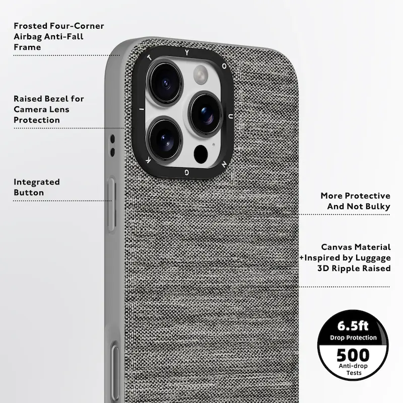 قاب یانگ کیت مدل Splashproof Canvas Luggage Phone Case رنگ نچرال