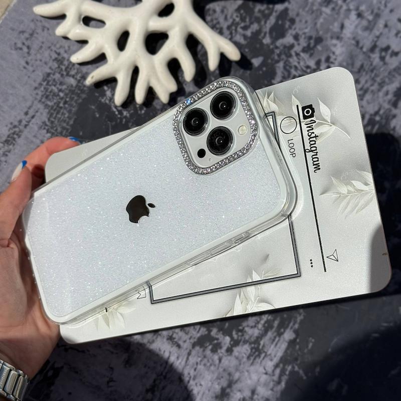 قاب ژله ای شاین دار براق سفید Glimmer Case