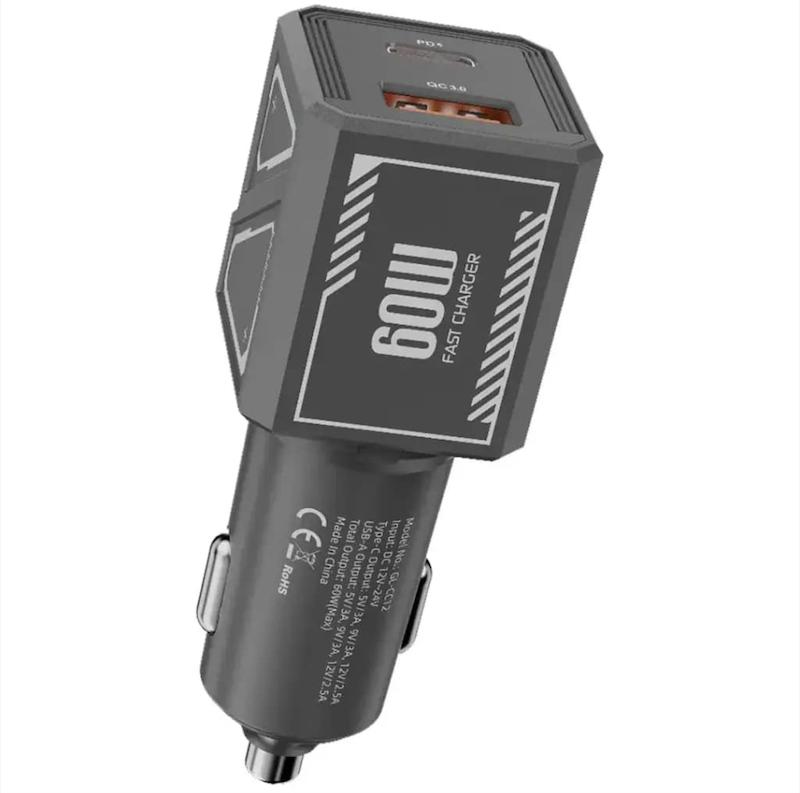 شارژر فندکی گرین لاین Green Lion Dual Volt Car Charger 60W
