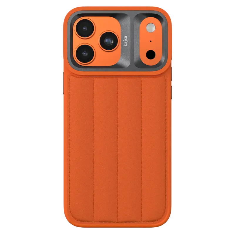 قاب اورجینال کجسا Kajsa چرمی پافری مدل Dale Collection سری 17 نارنجی