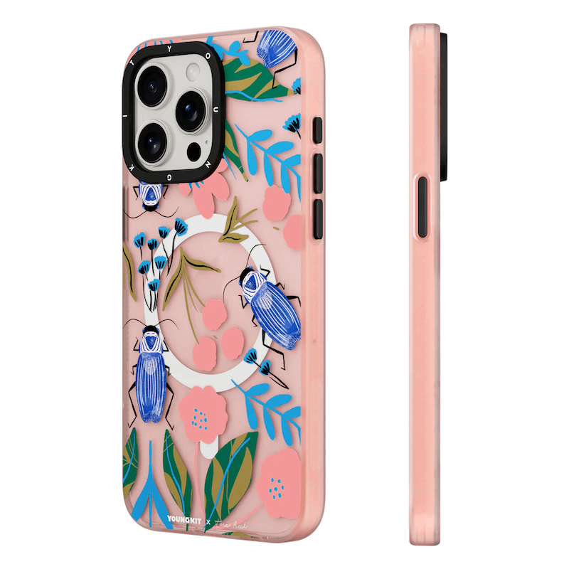 قاب برند YoungKit/یانگ کیت مدل Tara Reed Flower Magsafe/ تارا ریید/ مگ سیف/ساپورت/کیس یانگ کیت