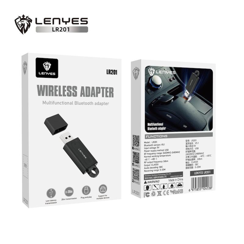 دانگل بلوتوث Wireless Adapter Lenyes مدل LR201 / دانگل بلوتوثی