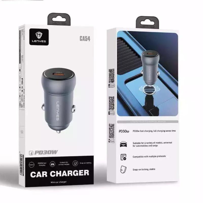 شارژر فندکی فست شارژ تایپ سی 30W لنییس مدل CA54 همراه با گارانتی شرکتی