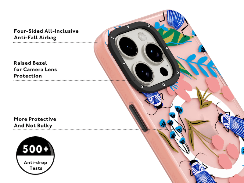 قاب برند YoungKit/یانگ کیت مدل Tara Reed Flower Magsafe/ تارا ریید/ مگ سیف/ساپورت/کیس یانگ کیت