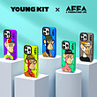 قاب برند YoungKit/یانگ کیت مدل Magsafe Nft/NFT ان اف تی میمون مگ سیف ساپورت/Affa رنگ سبز فسفری