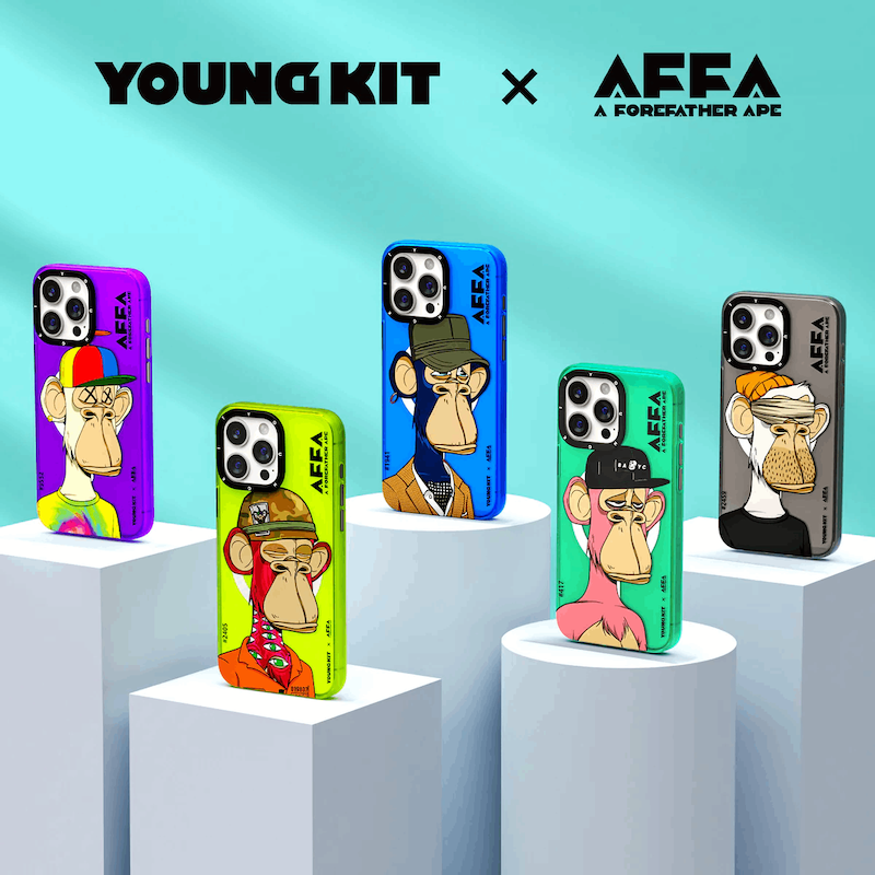 قاب برند YoungKit/یانگ کیت مدل Magsafe Nft/NFT ان اف تی میمون مگ سیف/Affa رنگ بنفش