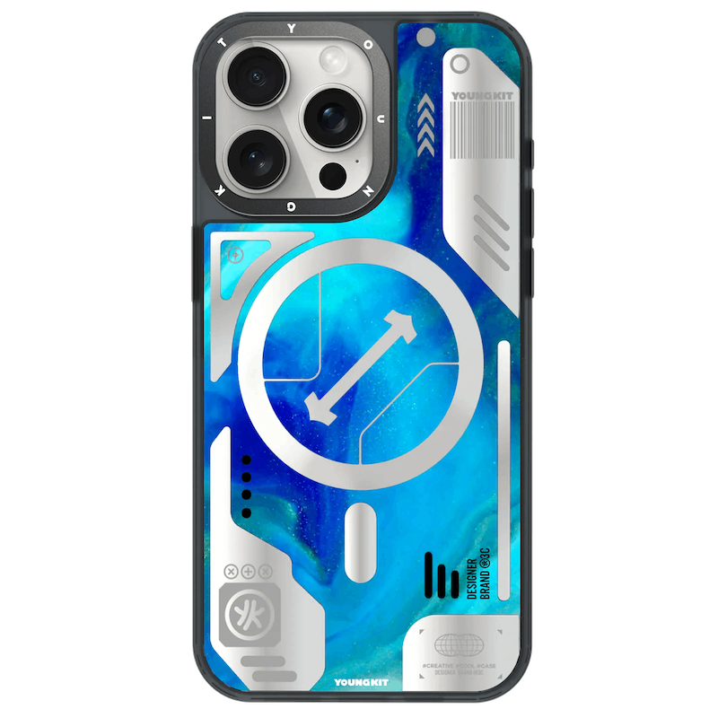 قاب برند YoungKit/یانگ کیت مدل Cyberpunk Luminous Quicksand آکواریومی مگ سیف 