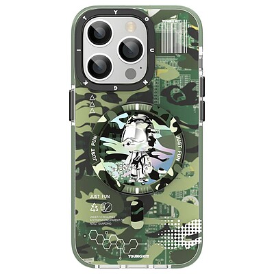 قاب Youngkit یانگ کیت Camouflage Circuit Board Masafe چیریکی 3D سه بعدی Magsafe مگ سیف ساپورت