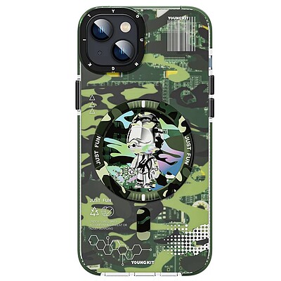 قاب Youngkit یانگ کیت Camouflage Circuit Board Masafe چیریکی 3D سه بعدی Magsafe مگ سیف ساپورت