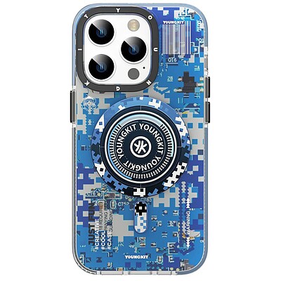 قاب Youngkit یانگ کیت Camouflage Circuit Board Masafe چیریکی 3D سه بعدی Magsafe مگ سیف ساپورت