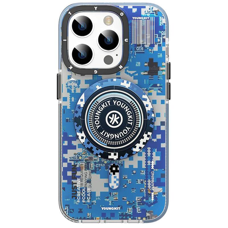 قاب Youngkit یانگ کیت Camouflage Circuit Board Masafe چیریکی 3D سه بعدی Magsafe مگ سیف ساپورت