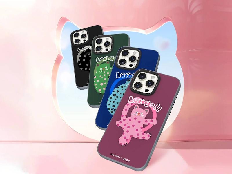 قاب Youngkit یانگ کیت مگ سیف ساپورت Magsafe مدل Cat Polka dot design 