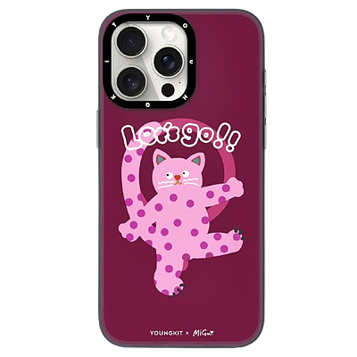 قاب Youngkit یانگ کیت مگ سیف ساپورت Magsafe مدل Cat Polka dot design 