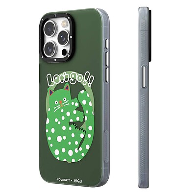 قاب Youngkit یانگ کیت مگ سیف ساپورت Magsafe مدل Cat Polka dot design 