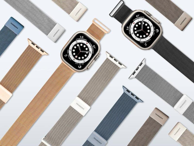 بند اپل واچ Youngkit یانگ کیت میلان‌اس مدلStainless Steel Monolink Magsafe Apple Watch Band رنگ 