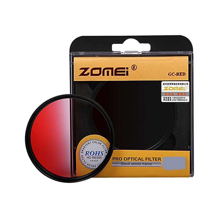 فیلتر رنگی تدریجی قرمز Zomei GC-RED Gradient 77mm