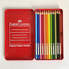 مداد رنگی 12 رنگ فابرکاستل | جعبه فلزی تخت