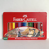 مداد رنگی 48 رنگی فابرکاستل | جعبه فلزی تخت