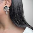گوشواره سکه ای با آویز مروارید