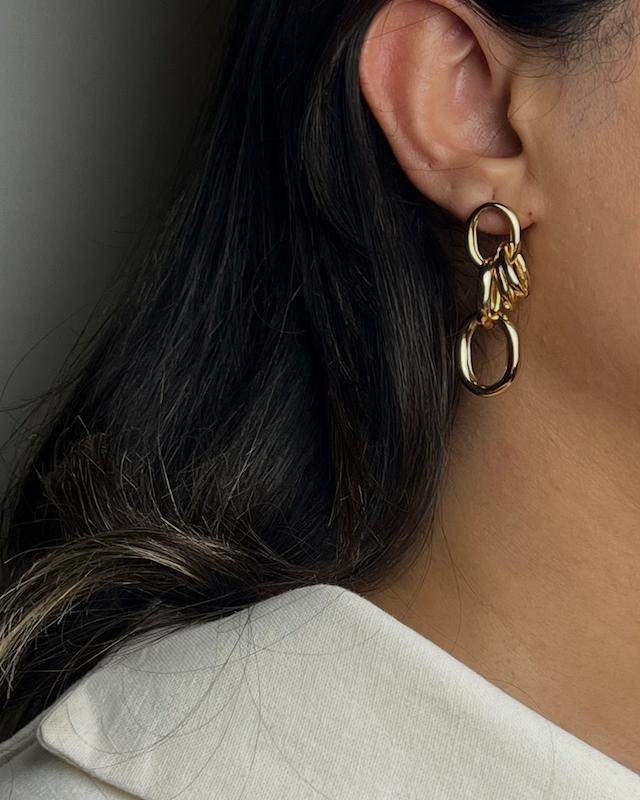 گوشواره ی حلقه ای گلد