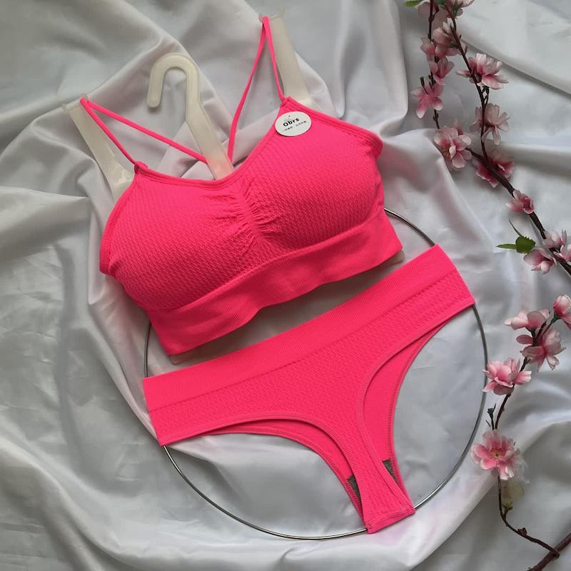 ست شورت و نیم تنه نخی فری سایز 70 تا 80 سرخابی کد 84628