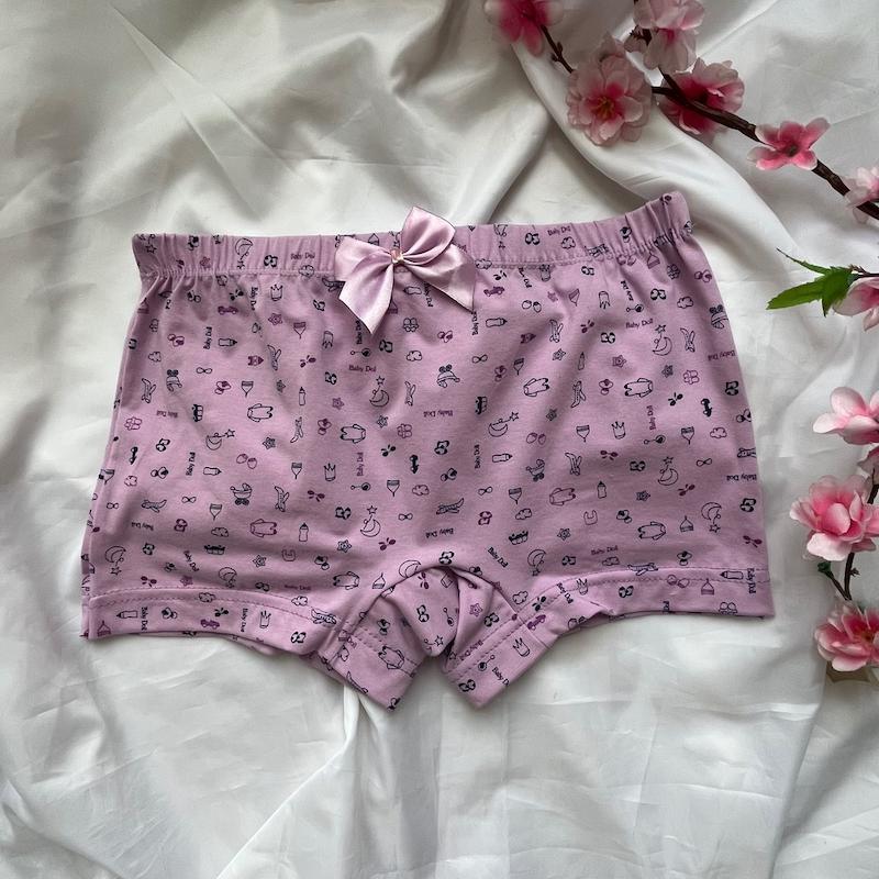 شورت پادار زنانه نخی رنگ یاسی سایز Xl کد 41012