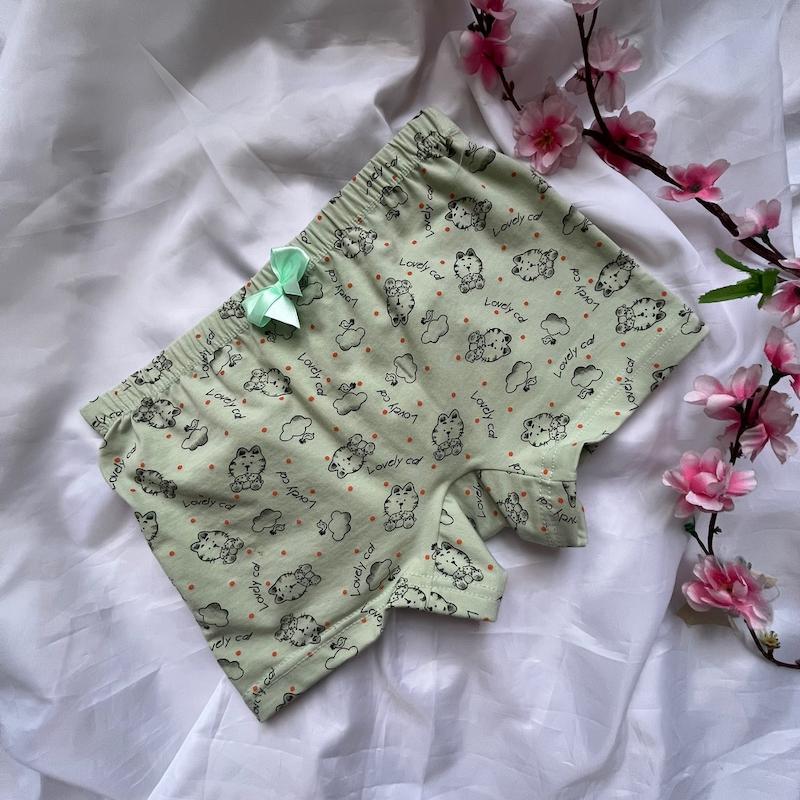 شورت پادار زنانه نخی رنگ سبز سایز Xl کد 58358