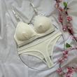 ست شورت و سوتین نخی فری سایز 70 تا 80  رنگ سفید کد 91232