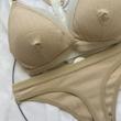 ست شورت و سوتین نخی فری سایز 70 تا 80  رنگ نخودی کد 89294