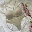 ست شورت و سوتین نخی فری سایز 70 تا 80  رنگ طوسی کد 45345