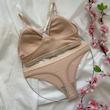 ست شورت و سوتین نخی فری سایز 70 تا 80  رنگ صورتی کد 73614