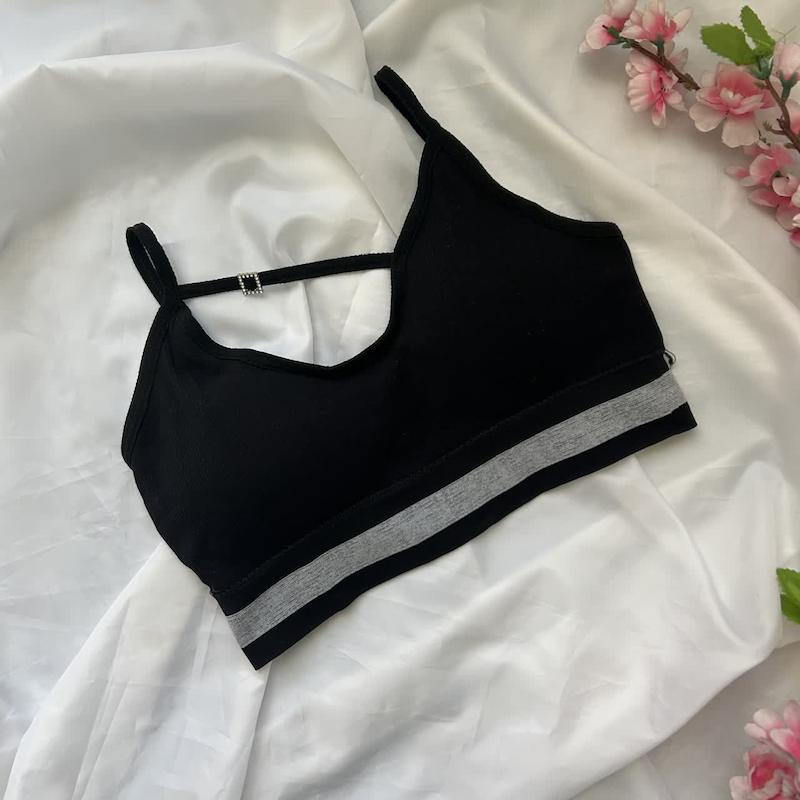 ست شورت و نیم تنه نخی فری سایز 70 تا 80 رنگ مشکی 38823