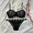 سوتین توری فانتزی هارنس دار سلندی رنگ مشکی سایز 80 کد 40439