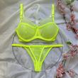 ست شورت و سوتین توری رنگ فسفری سایز 80 کد 38607