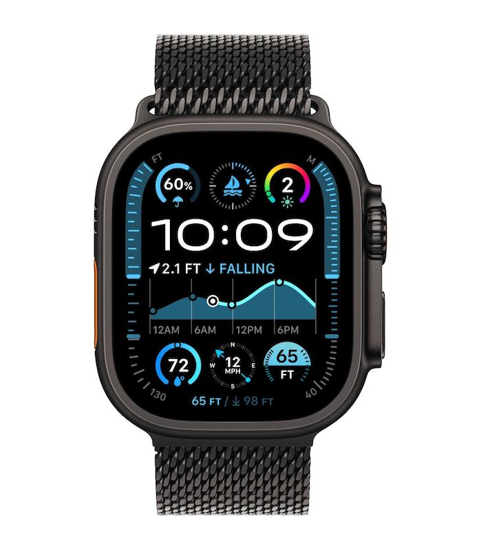 اپل واچ الترا ۲ رنگ مشکی با بند تیتانیوم میلانس لوپ رنگ مشکی - سایز ۴۹