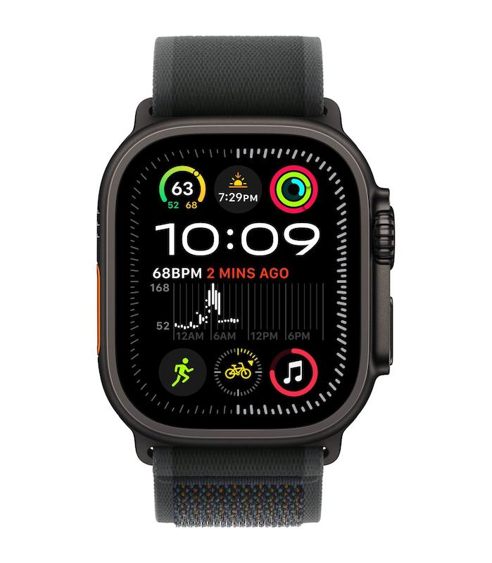 اپل واچ الترا ۲ رنگ مشکی با بند تریل لوپ رنگ مشکی - سایز ۴۹ 