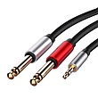 کابل صدا 3.5 میلی متر به 2 دوسر 6.5 میلی متر مدل MIC-6
