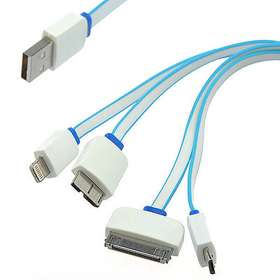 کابل تبدیل USB به PIN-30/لایتنینگ/MicroUSB/Micro-B مدل TPE-240 طول 1 متر